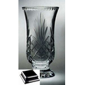 Raleigh Florero Vase on Black Base - Lead Crystal (12 3/4"x7"x7")